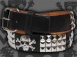 3 row skull crossbones -  - belt
