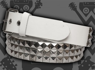 3 row white -  - belt